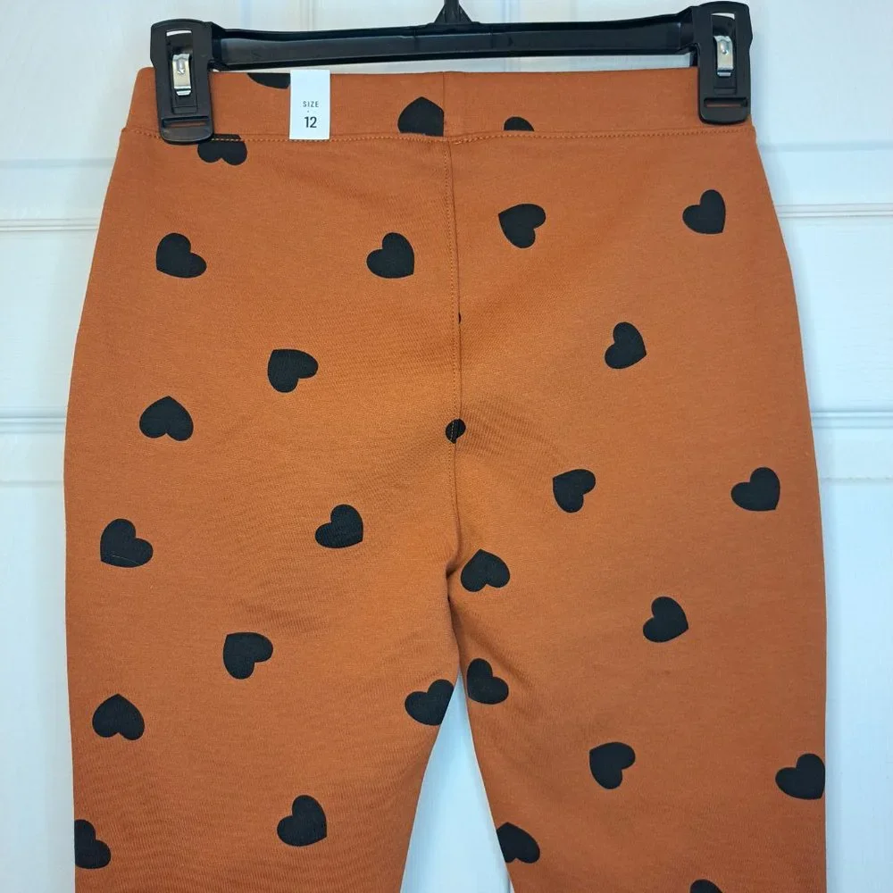 NEW Children's Place Heart Leggings with Zippers Size 12